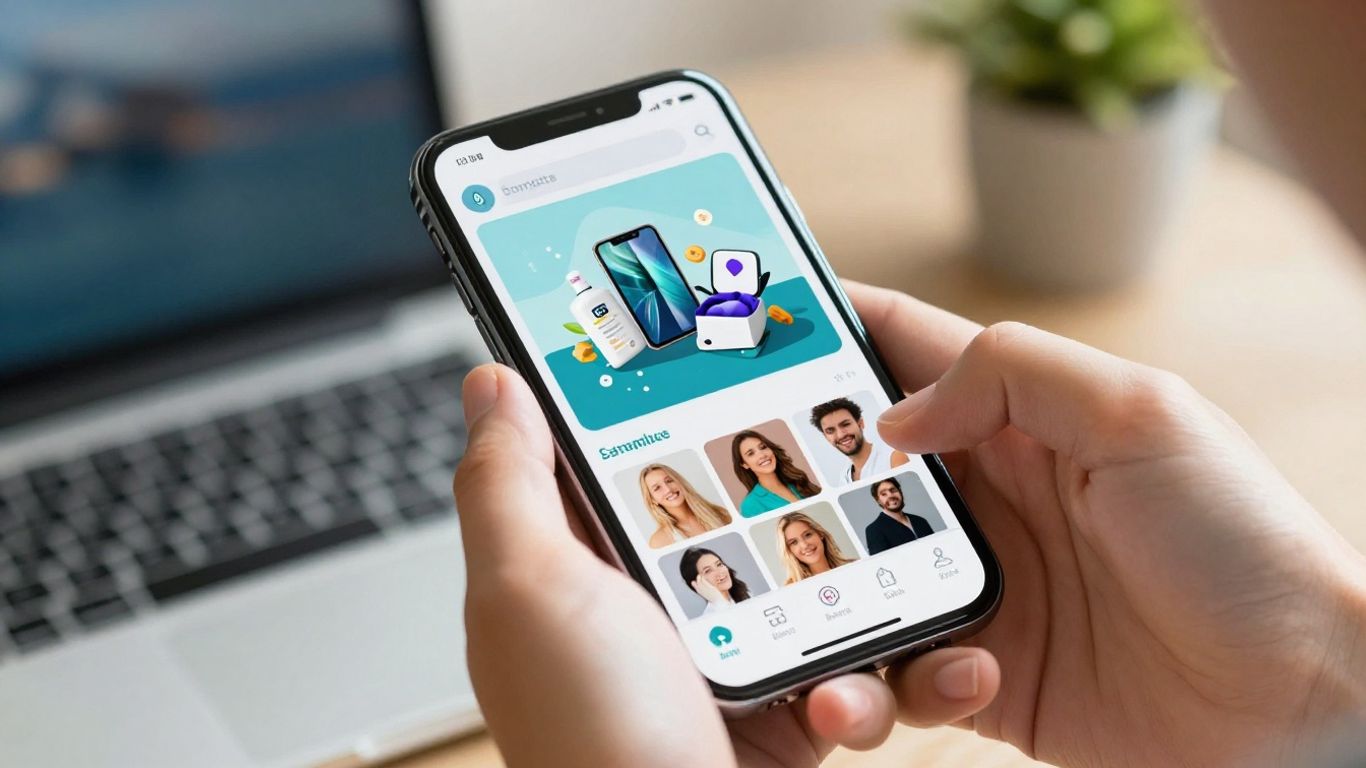 Persona usando celular para gestionar bHIP.