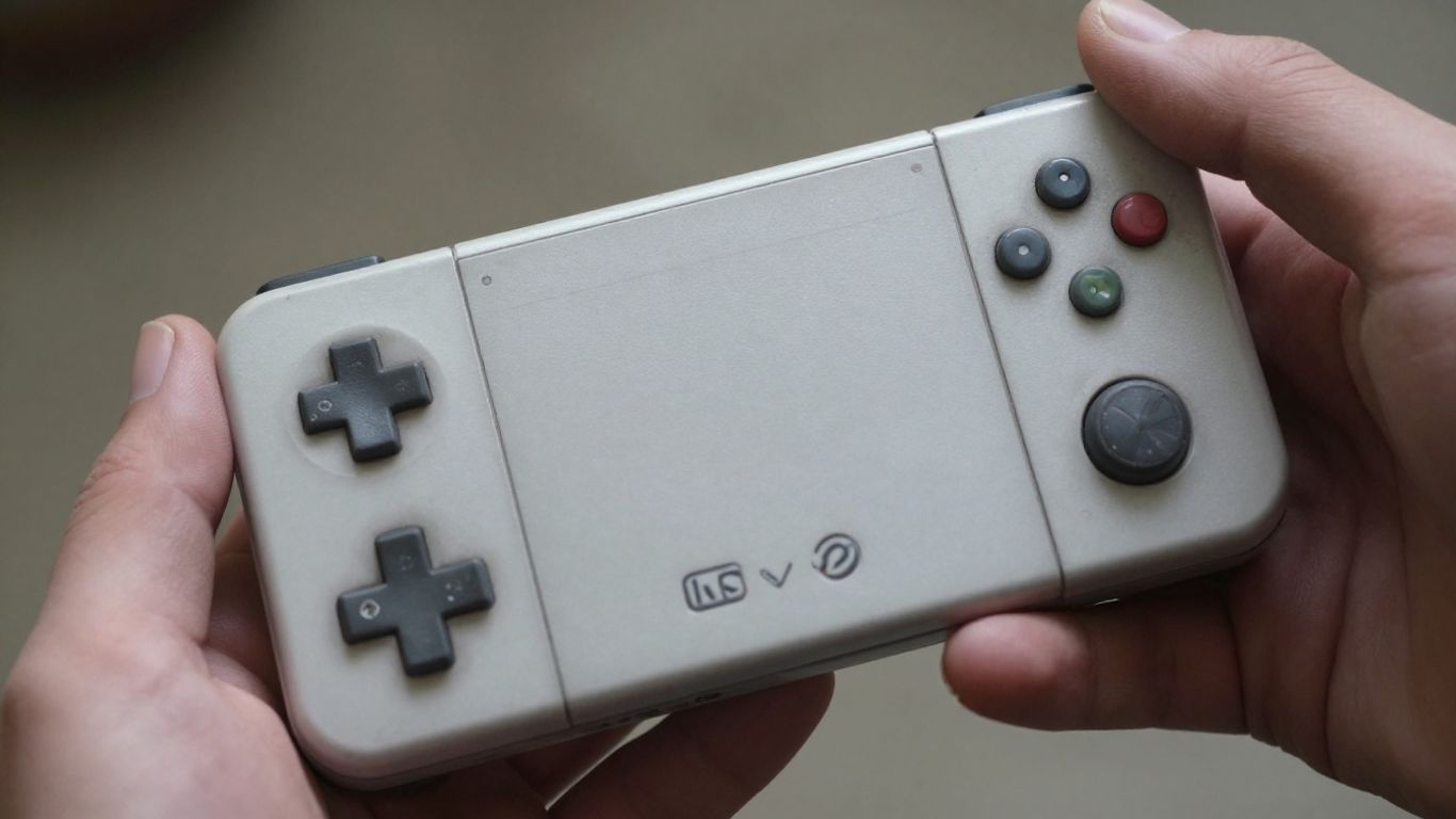 Hand hält gebrauchte Spielekonsole, Nahaufnahme