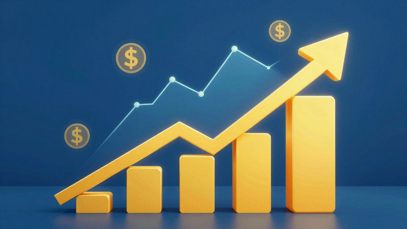 Digital growth and financial gains visual.