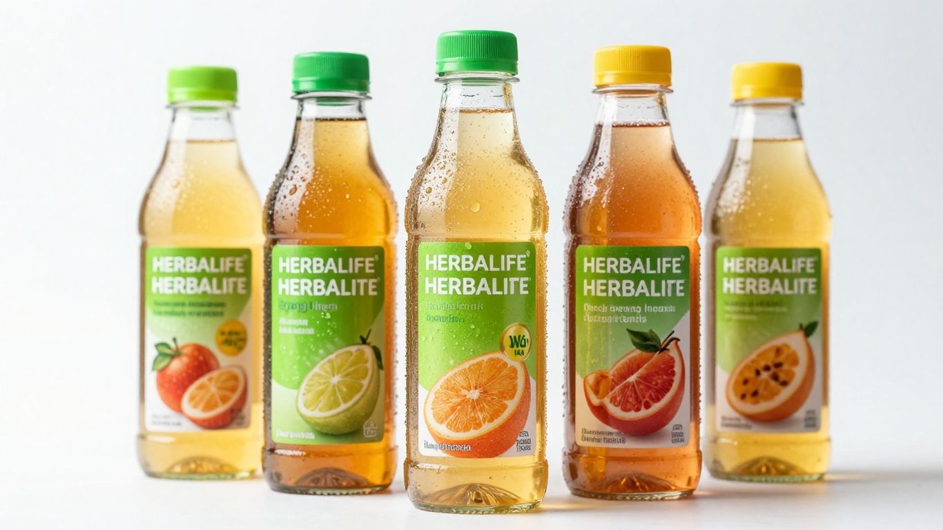 Herbalife tea bottles