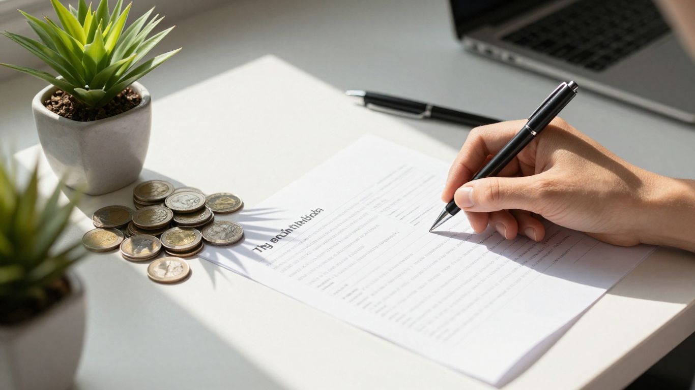 Persona planeando su futuro financiero con calma y seguridad.