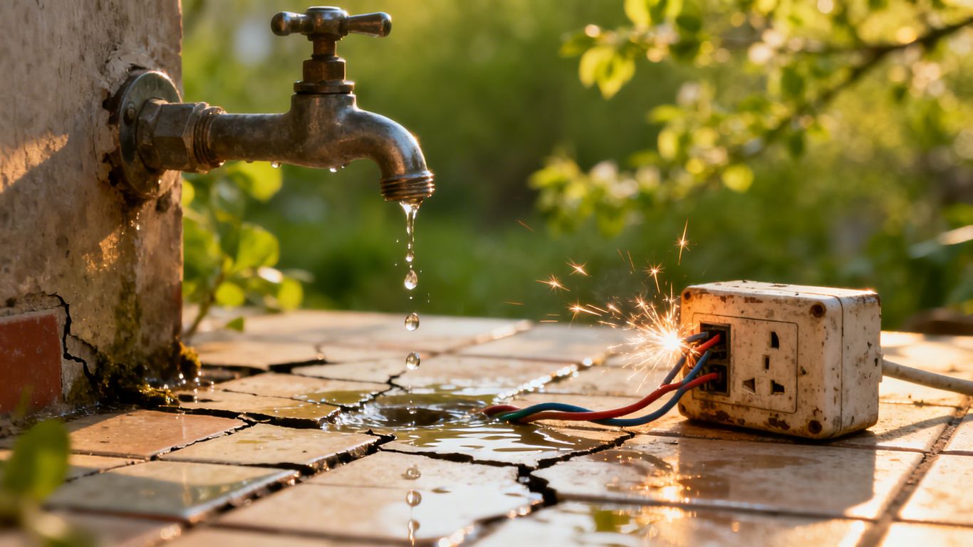 Spring plumbing and electrical hazards.