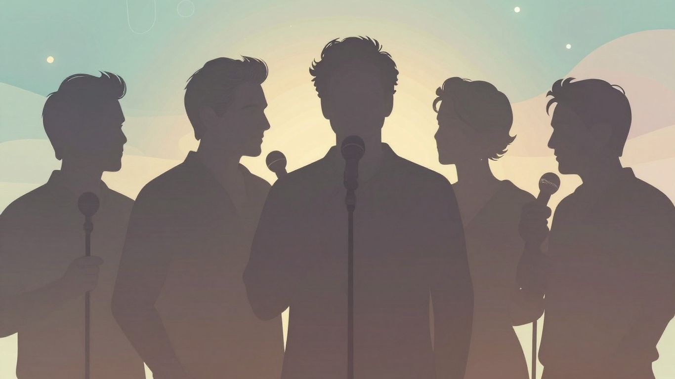 Illustrative image of beloved comedians we've lost.