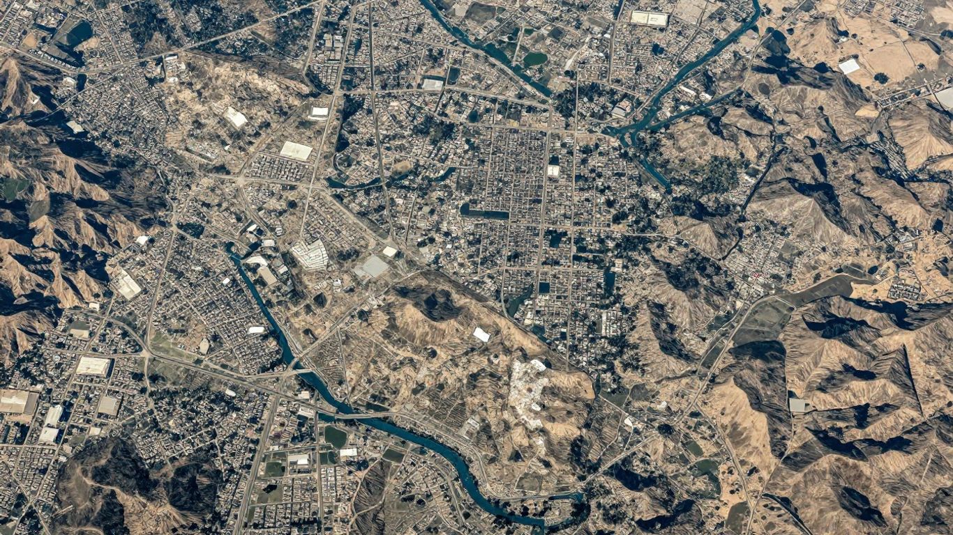 High resolution orthomosaic map of California