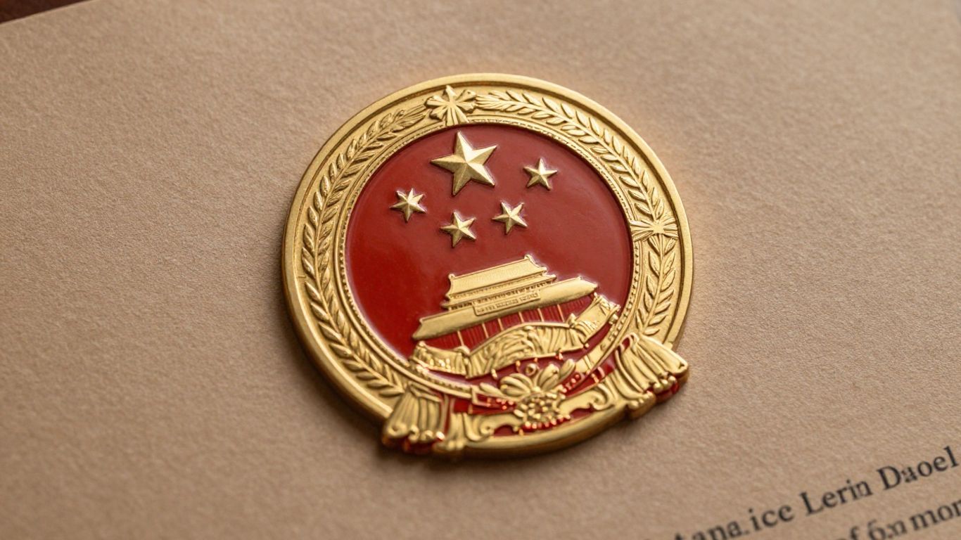 Legal document with official seal