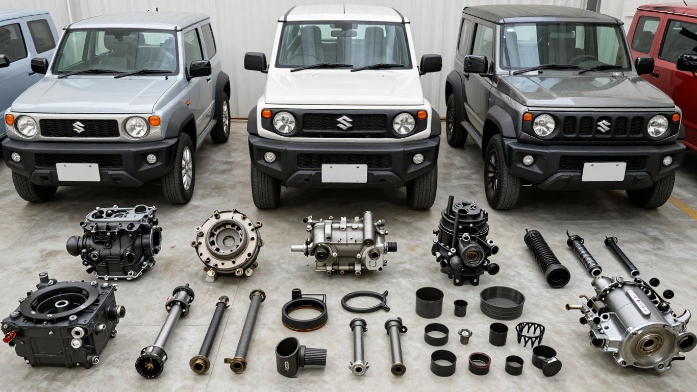 Suzuki car parts for Swift, Vitara, and Jimny.