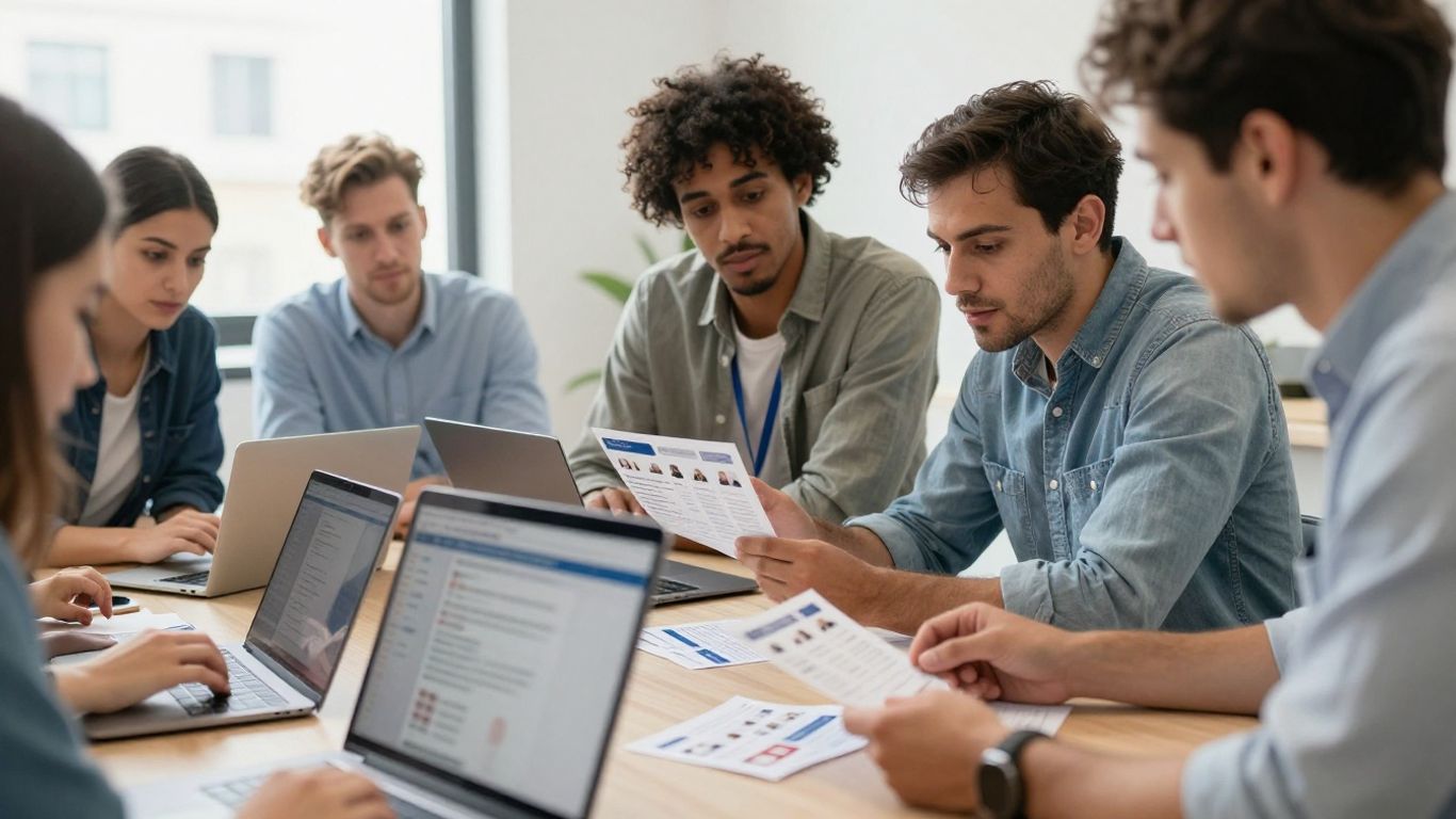 Équipe commerciale analysant les données de prospects avant une automatisation IA