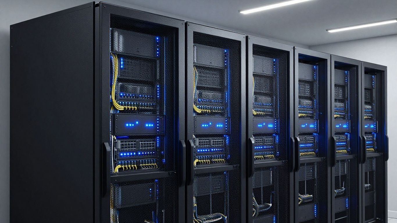 Professional server rack in a secure data environment
