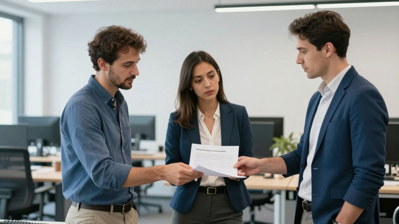 Menschen im Büro, die flexibel zusammenarbeiten.