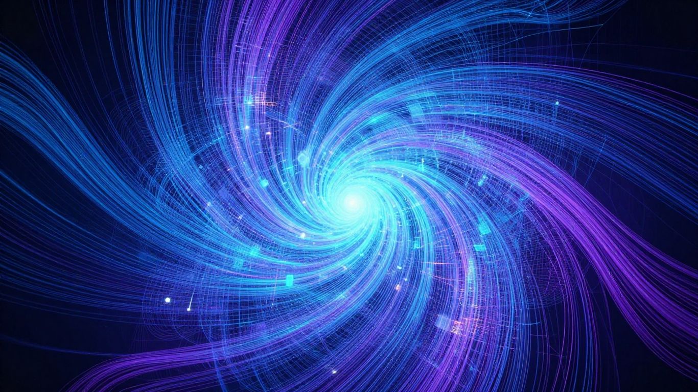 Abstract digital art of generative AI concepts.