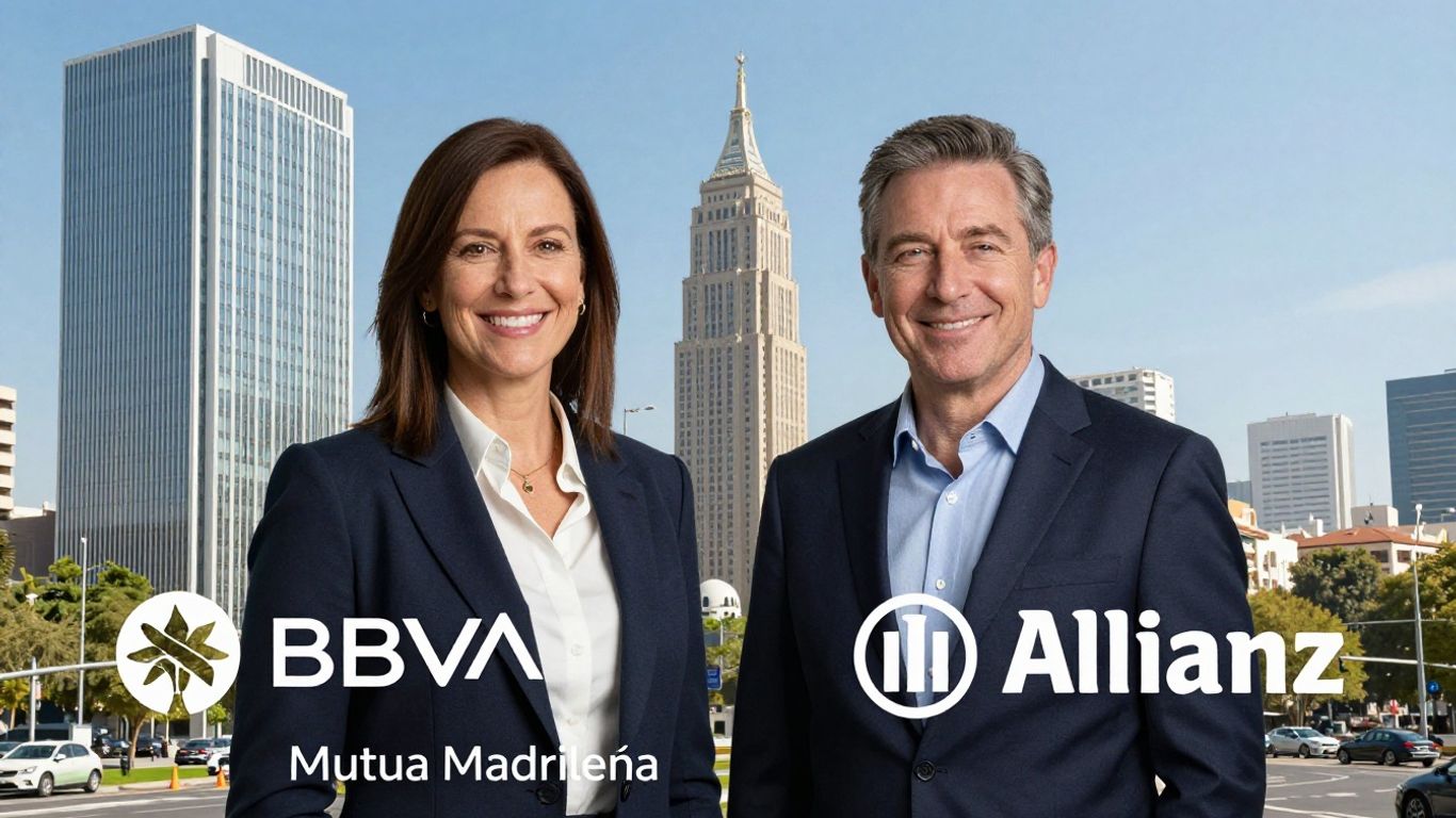 Logos de Mutua Madrileña, BBVA y SegurCaixa Hogar.