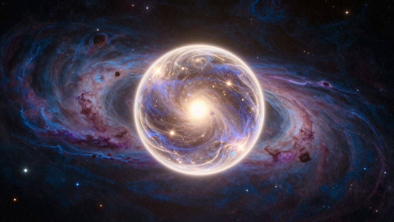 Cosmic birth chart with glowing celestial patterns.