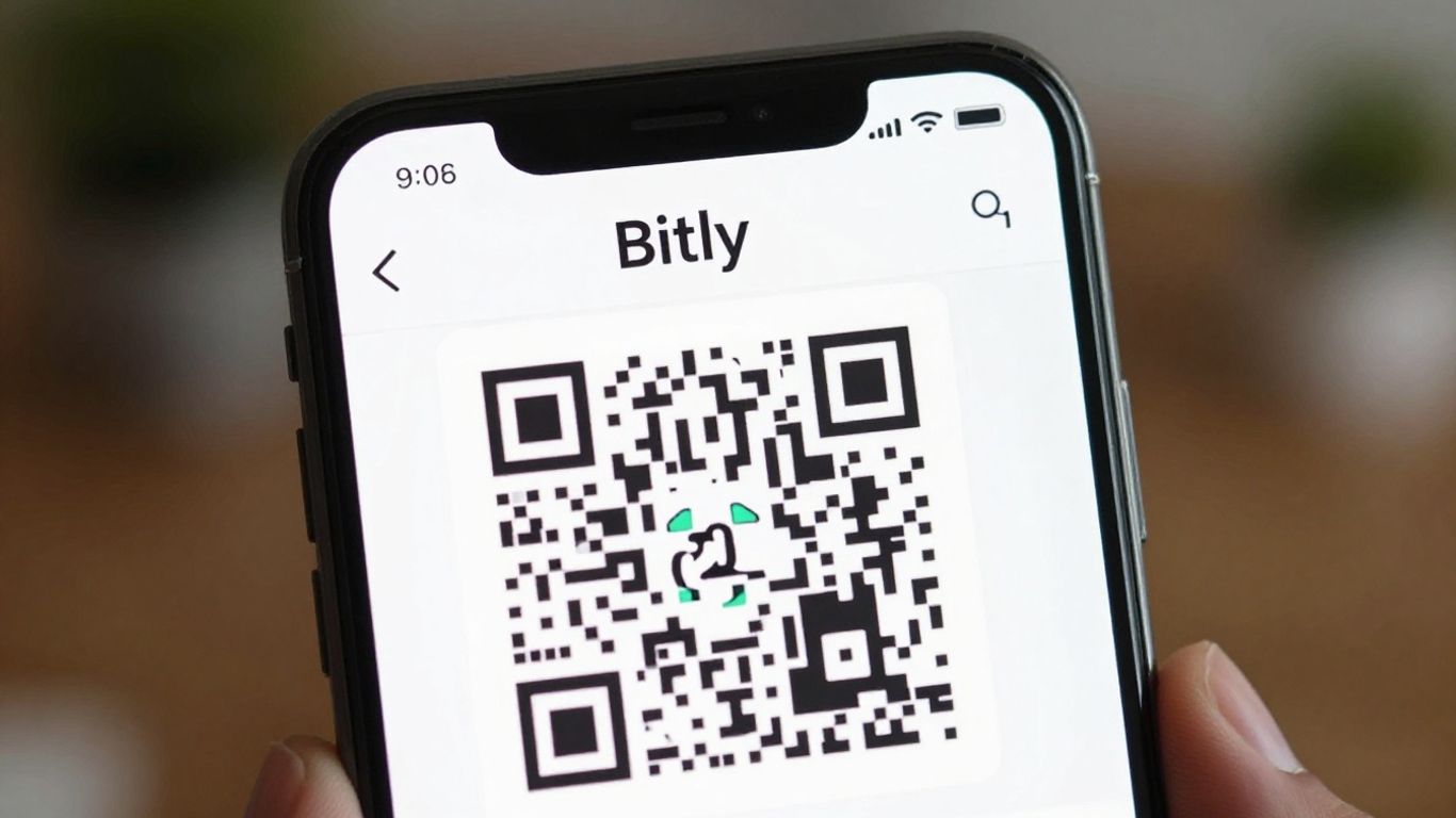 Bitly digital business card on a smartphone screen