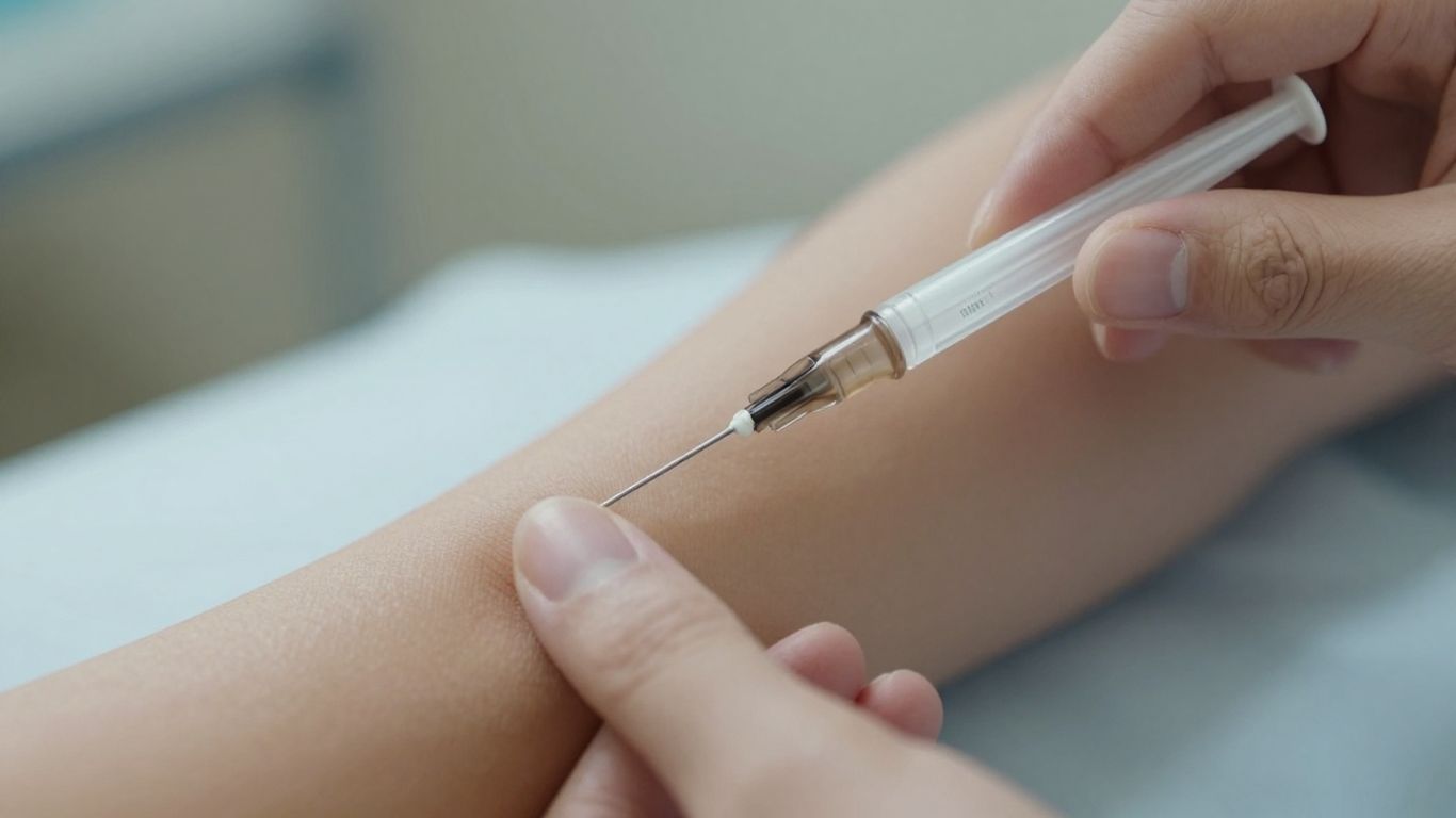 Peptide therapy injection in arm