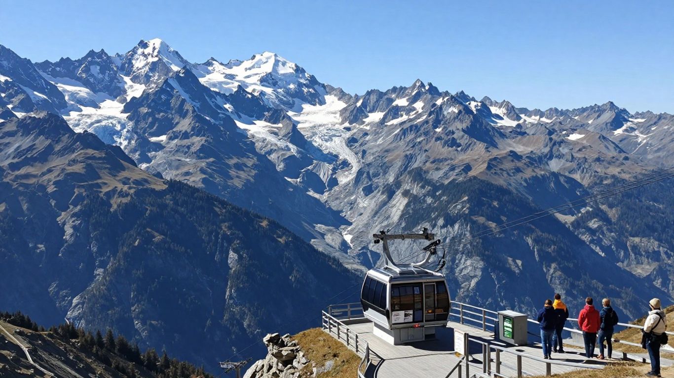 Alpine viewpoints above Chamonix valley