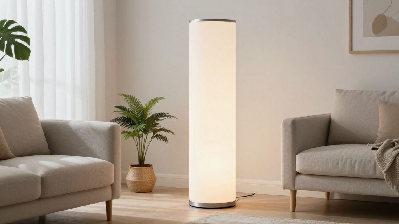 Tageslichtlampe im modernen Wohnzimmer