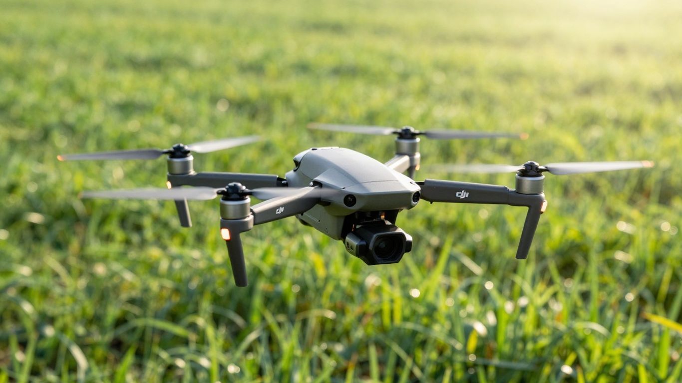 DJI Agras T40 drone spraying crops in a field.