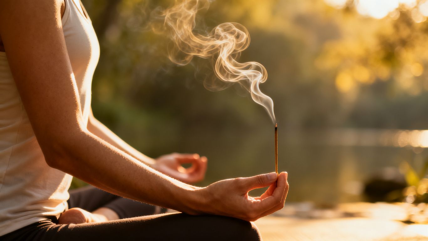 Person meditating in a yoga pose for poetic inspiration.