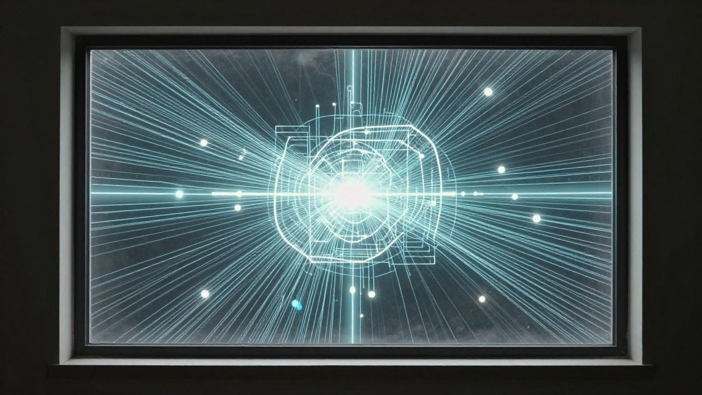 Open window showing digital network pathways