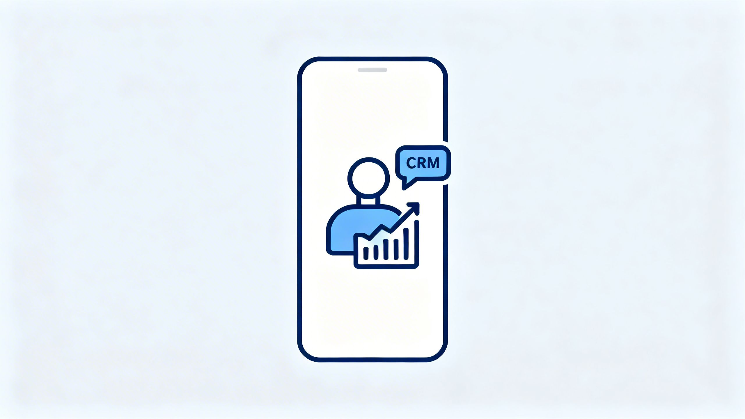 A digital personal assistant icon on a smartphone screen, symbolizing mobile CRM capabilities.