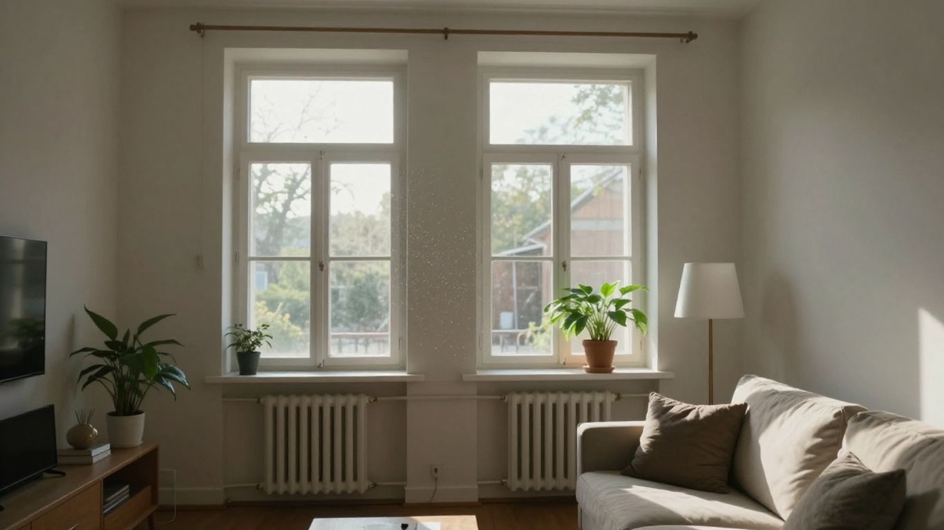 Maison avec fenêtres ouvertes pour une ventilation naturelle.