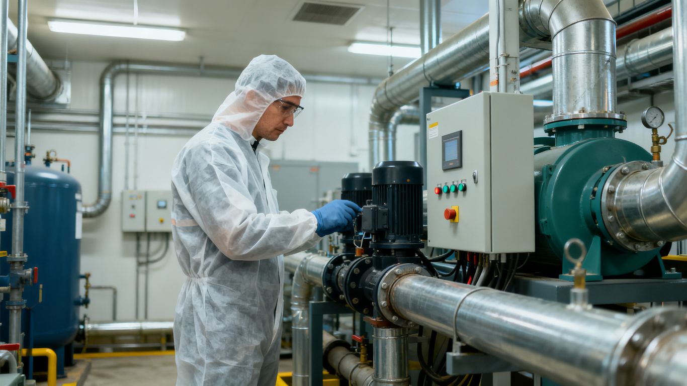 Technicien contrôlant les installations énergétiques
