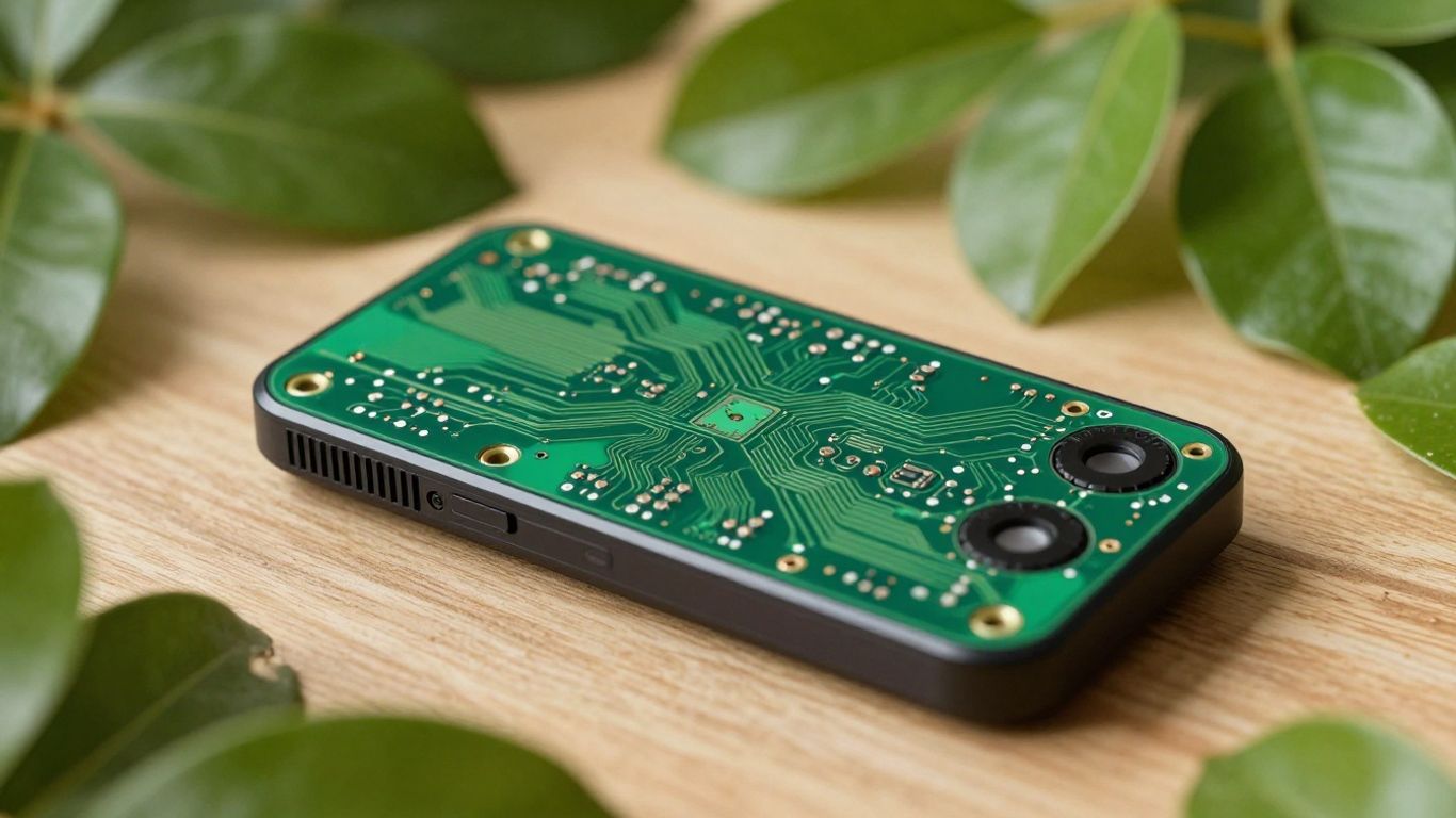 Nachhaltige Elektronik und Natur im Einklang.