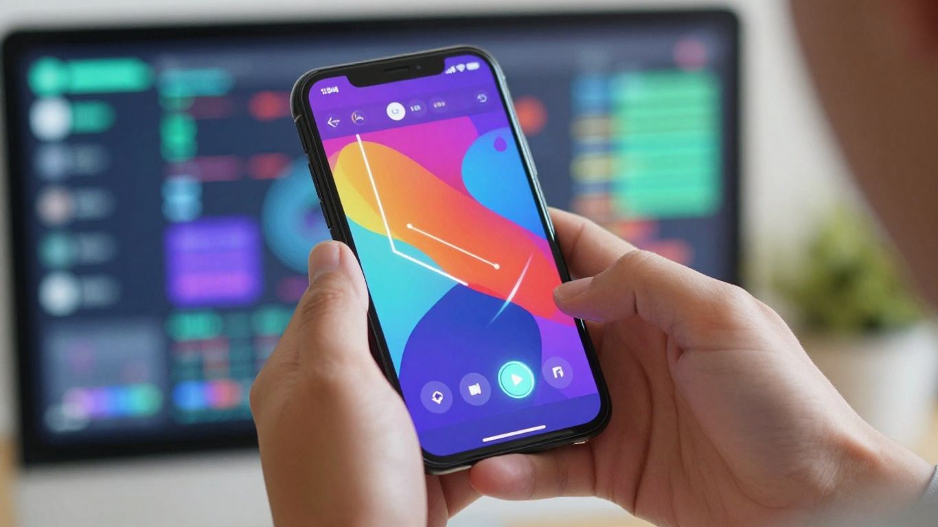 Análise de métricas de tráfego pago em um smartphone.