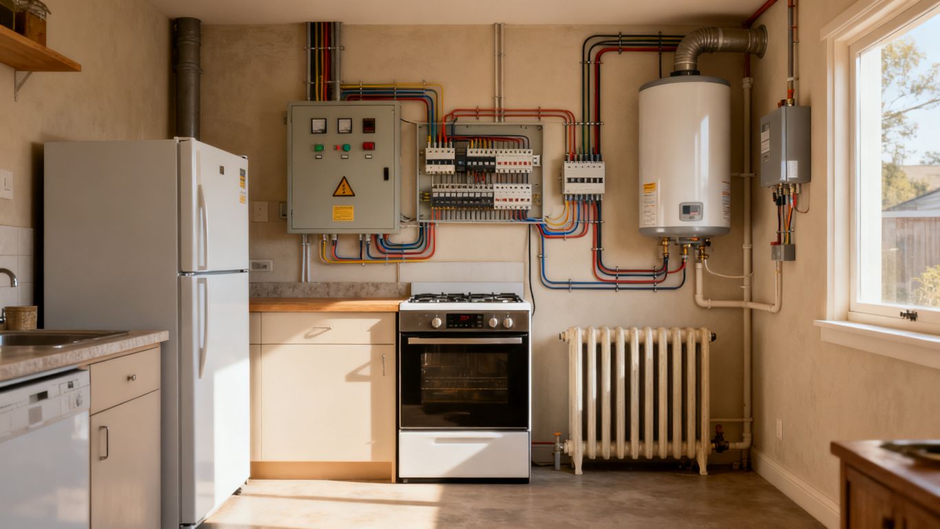 Domestic electrical panel with connected appliances