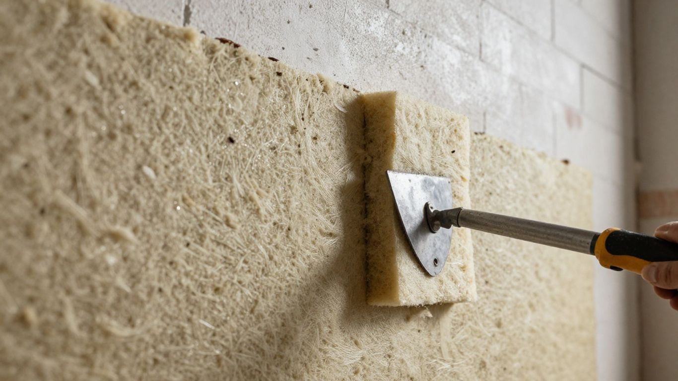 Isolation d'un mur intérieur avec des matériaux isolants.