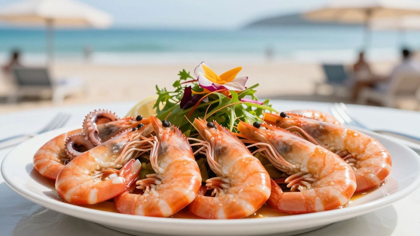 Greenmount Surf Club seafood platter with prawns and calamari.