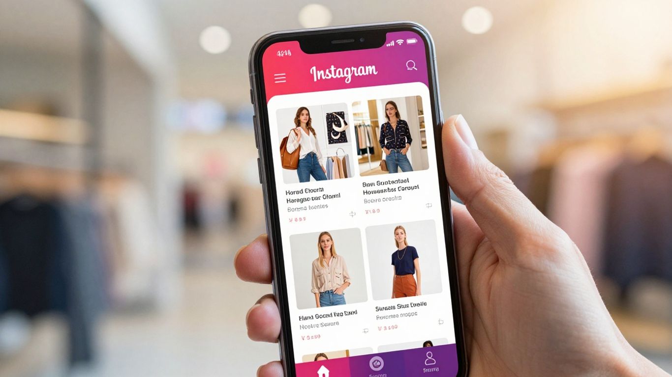 Interface magasin Instagram