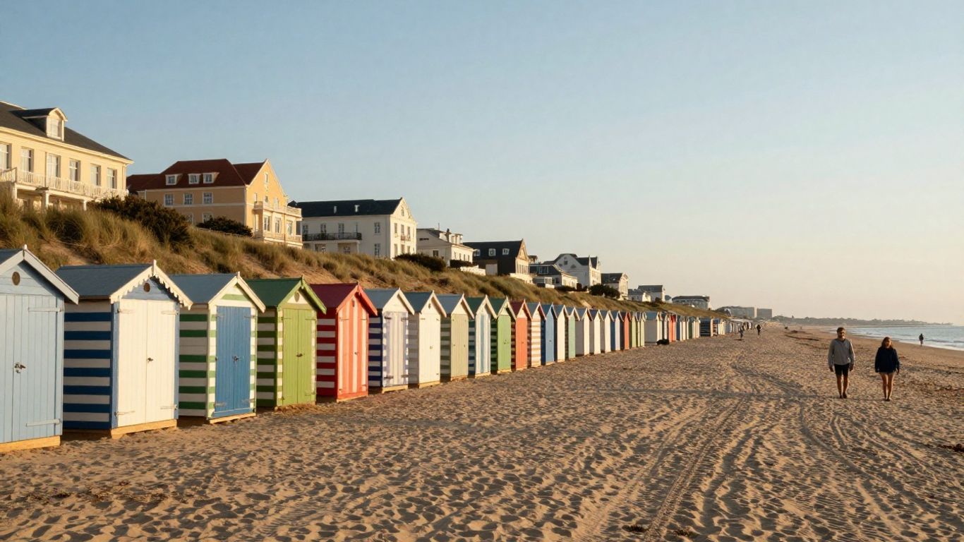 Plage du Touquet au coucher du soleil
