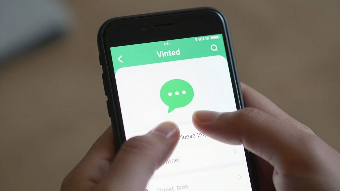 Vinted app message icon on a phone screen.