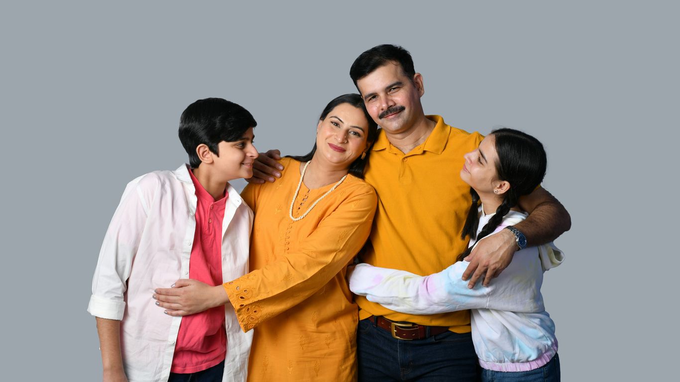 a group of people embracing