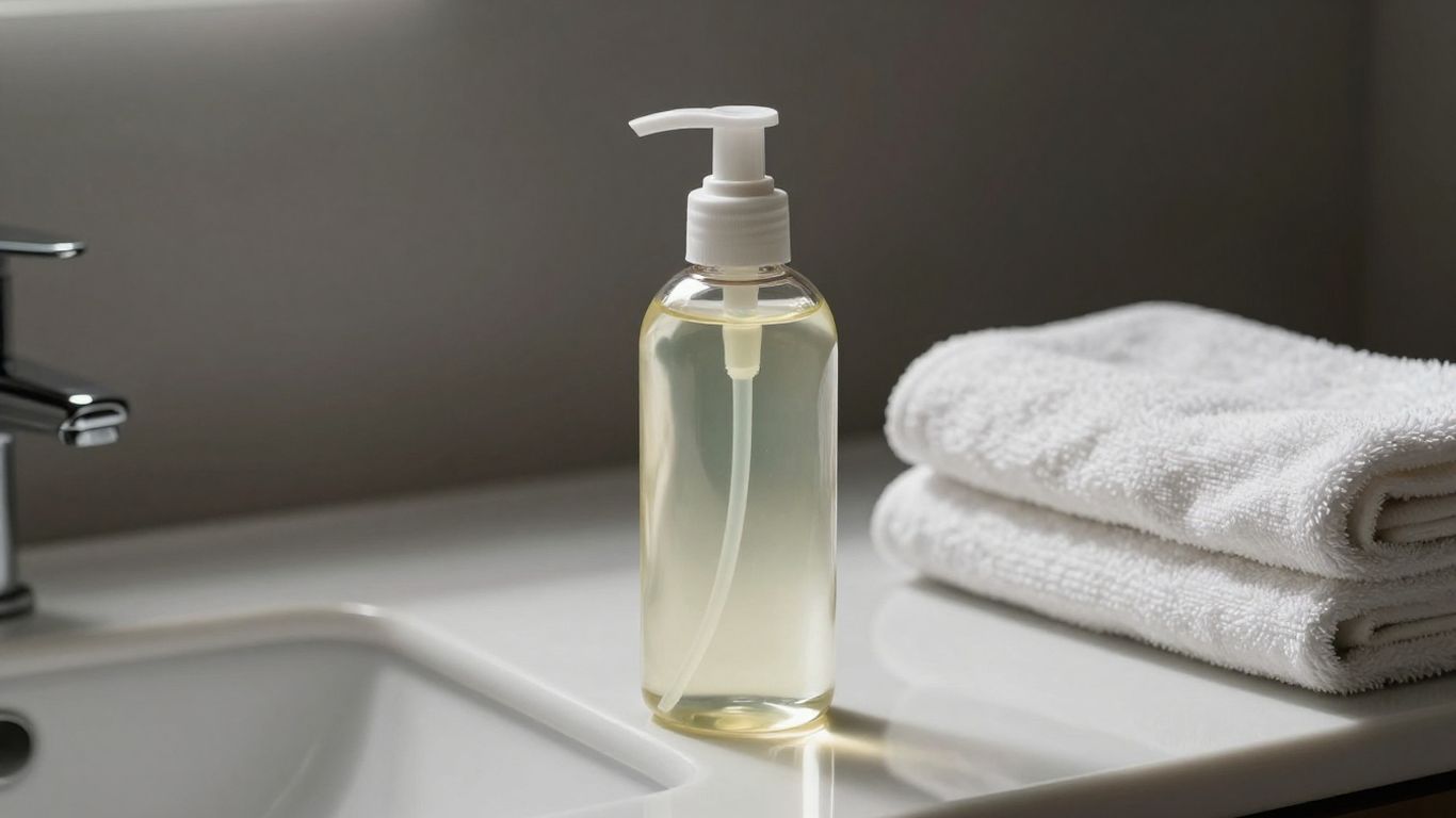 Silicone lubricant in a glass bottle