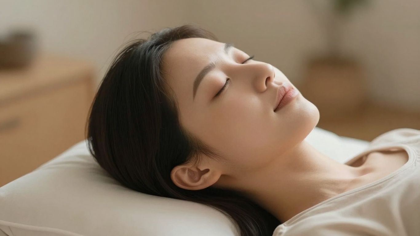 Personne détendue en état d'hypnose paisible.