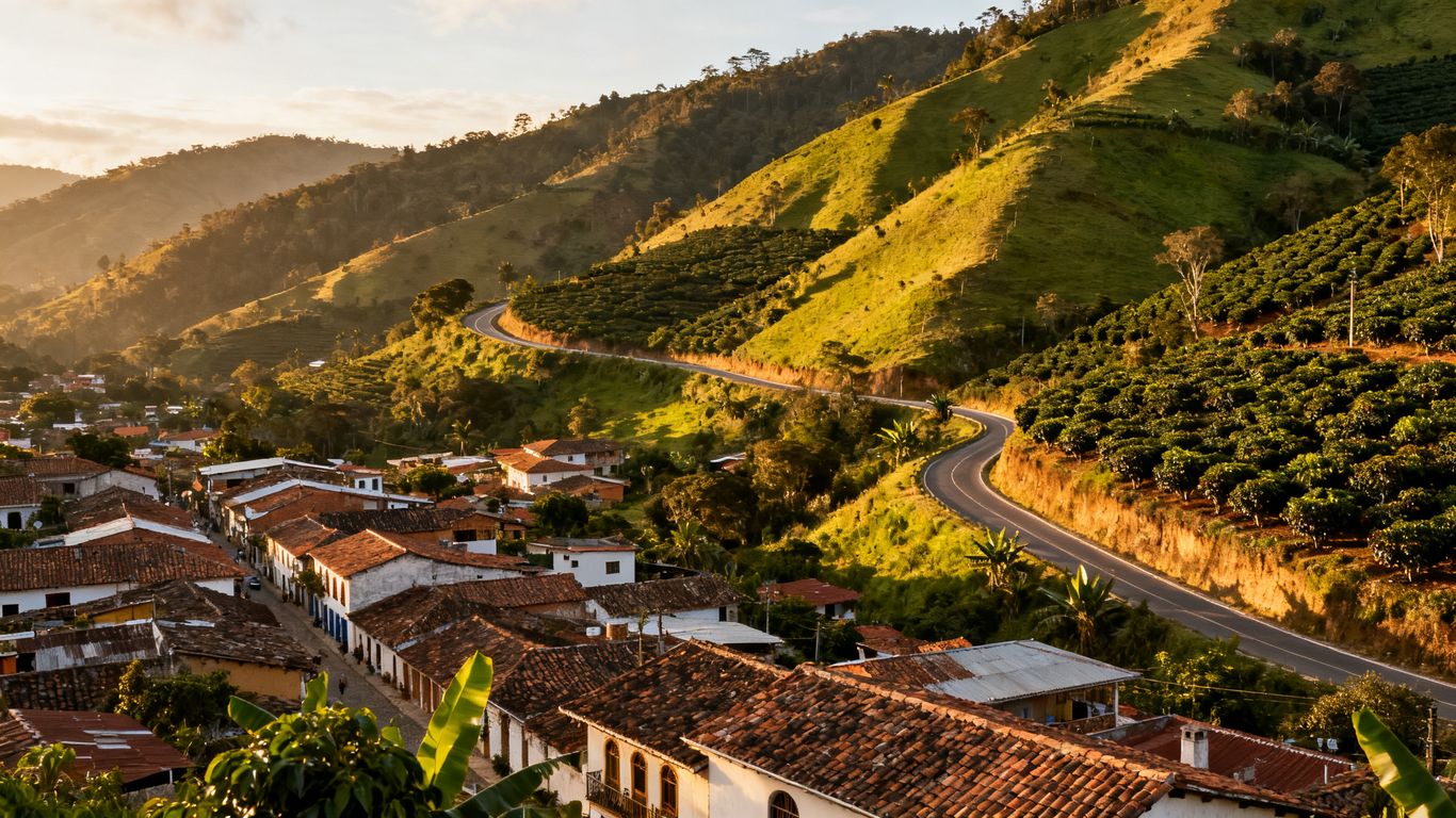 Jericó hillside town and Antioquia coffee landscape