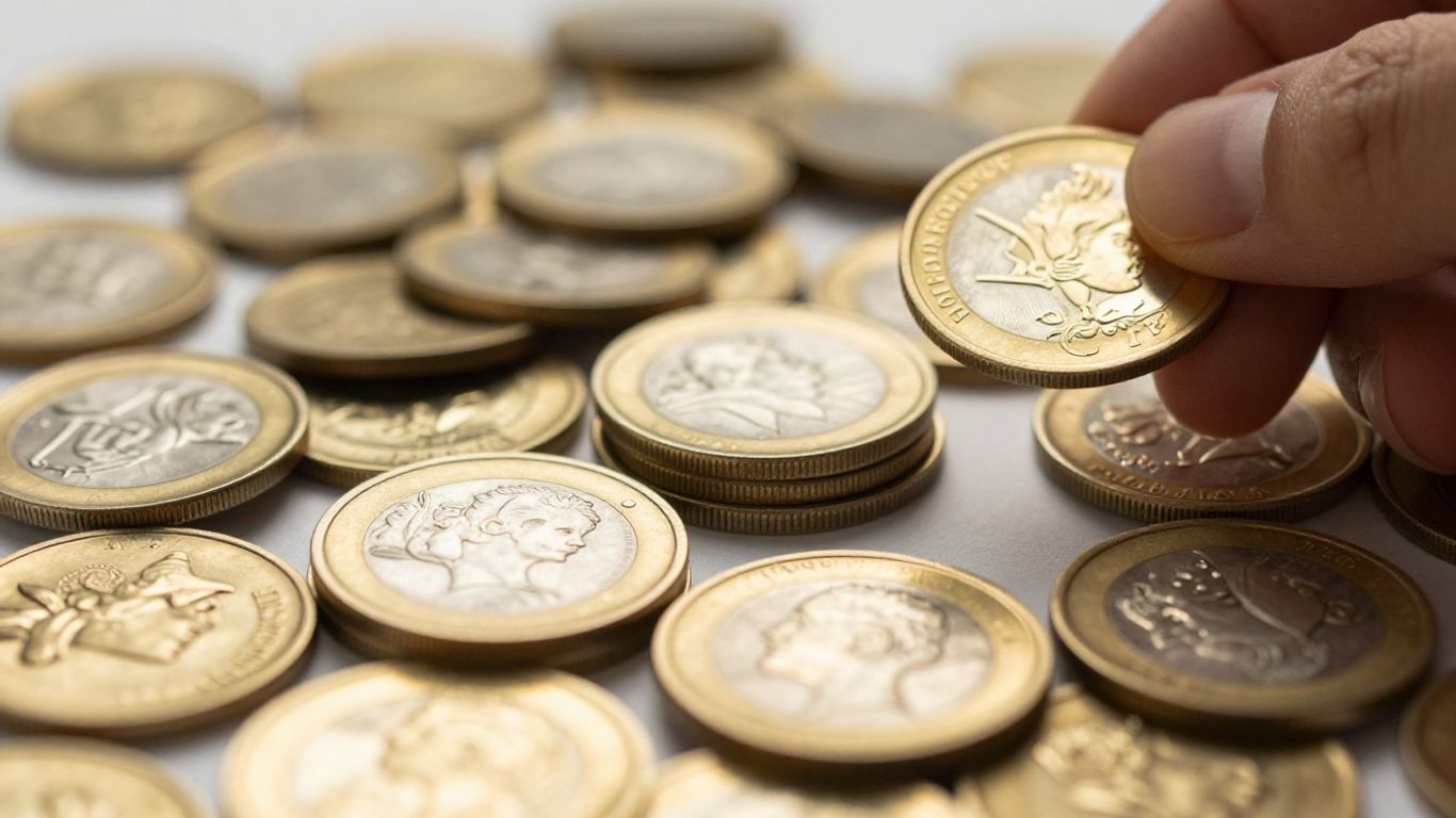 Pièces d'or de collection vues de près