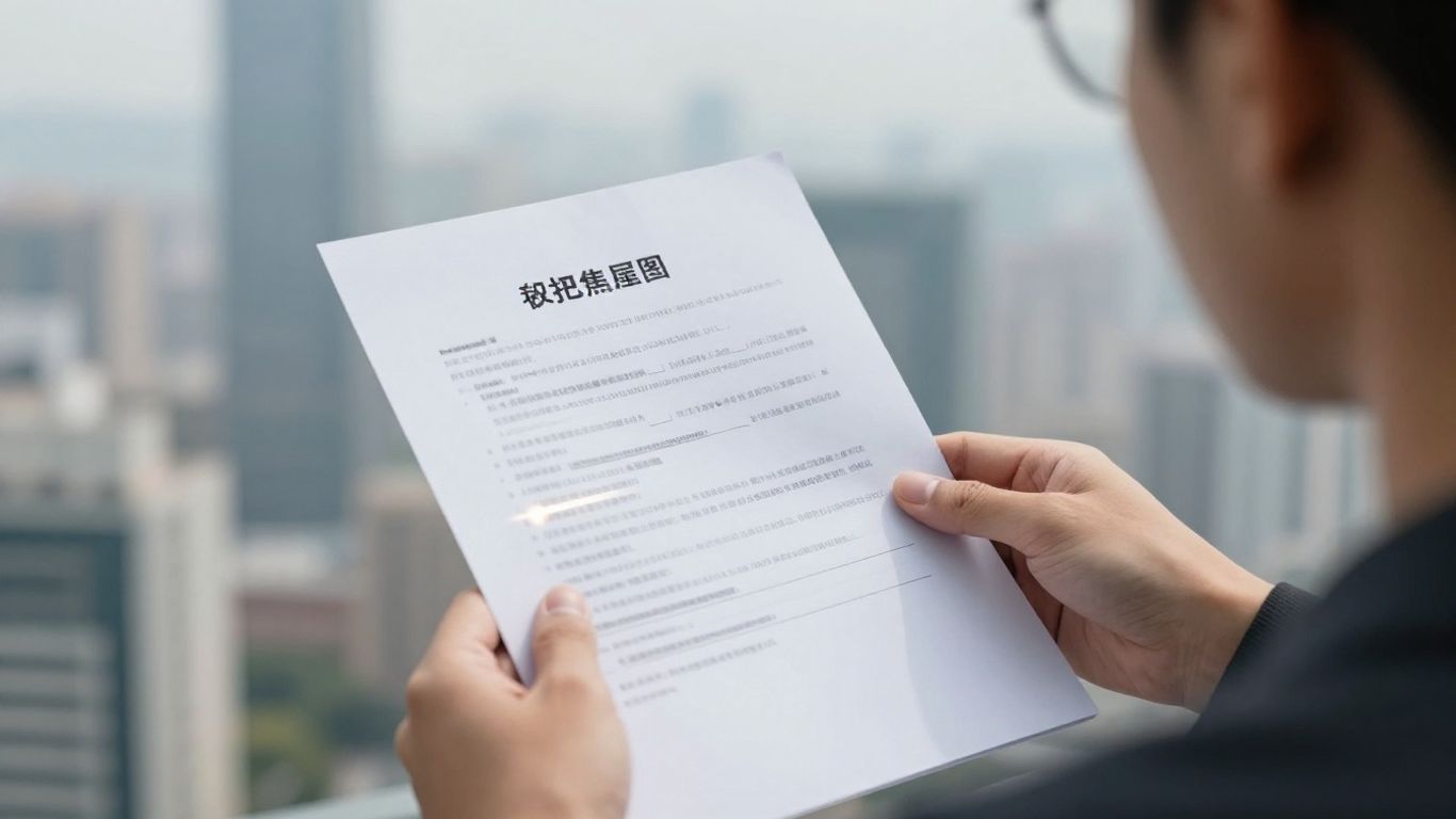 Person reviewing loan documents with a hopeful expression.