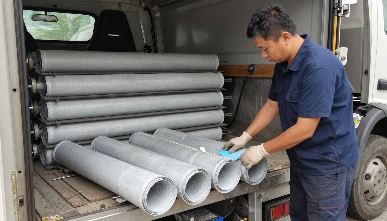 A professional technician using truck-mounted equipment to clean residential air ducts, showing a clean and organized workspace