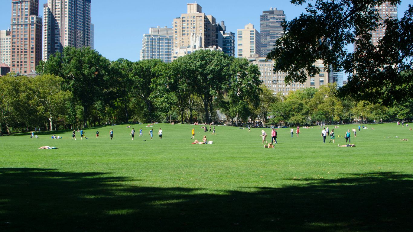 Visitors enjoying a clear day at the reservoir area