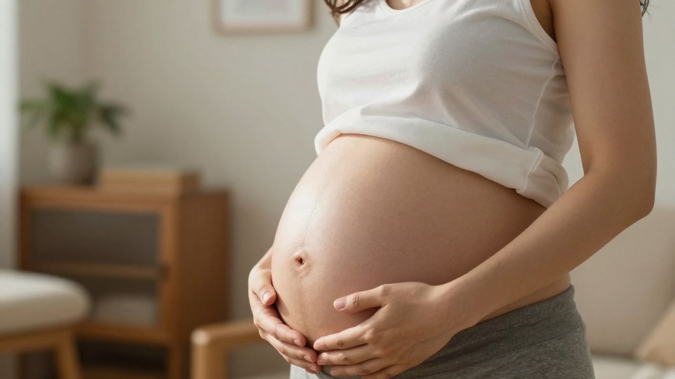 Mujer embarazada en la semana 32 de gestación.