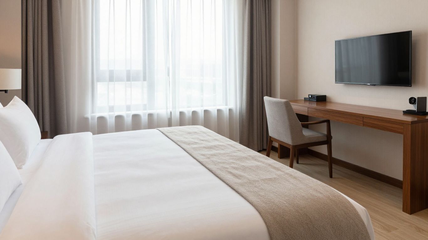 A clean organized guest suite