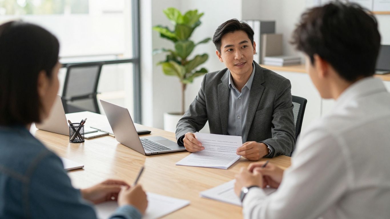 Manager and employee preparing a structured review