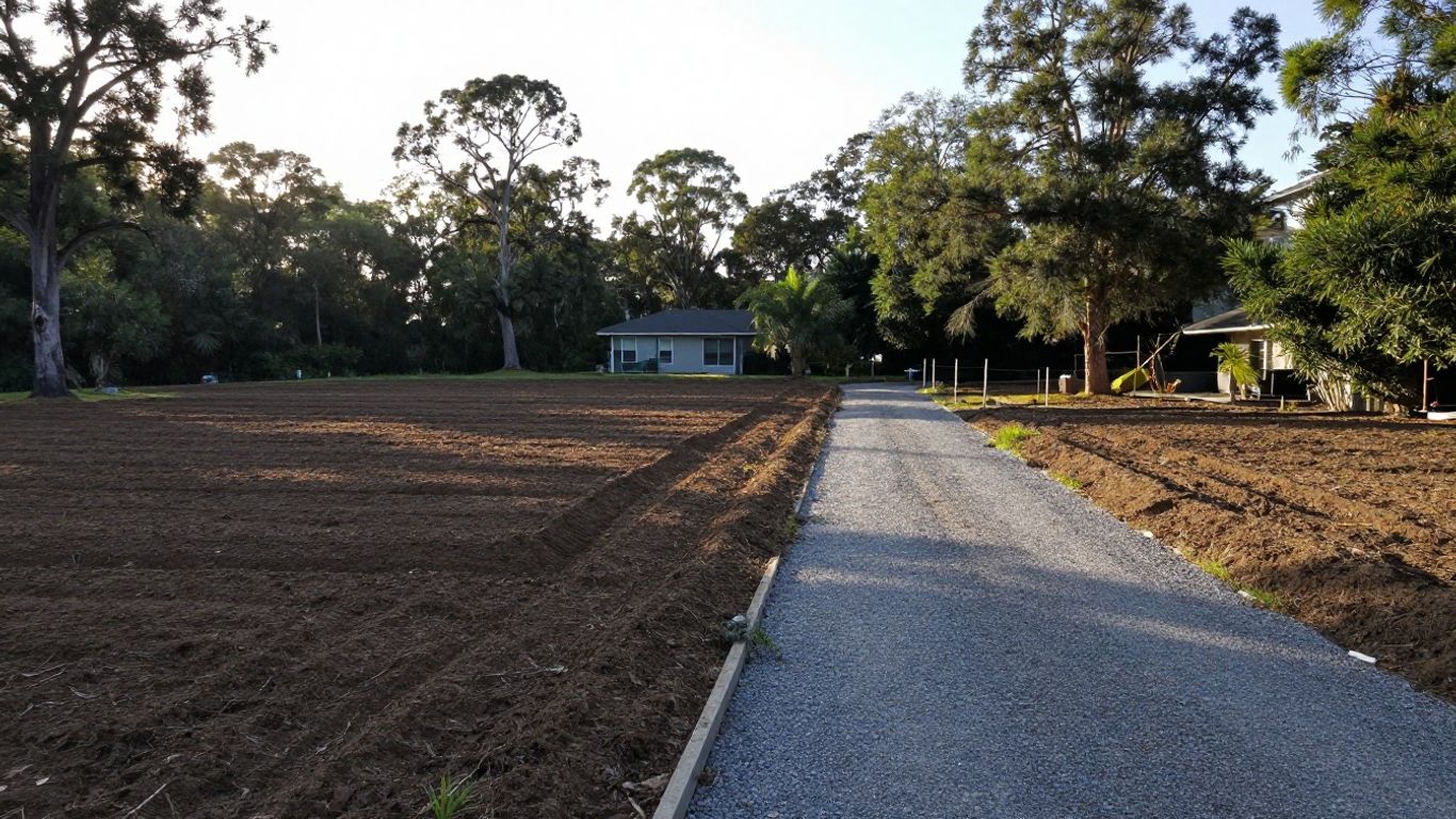 Trees and land ready for development