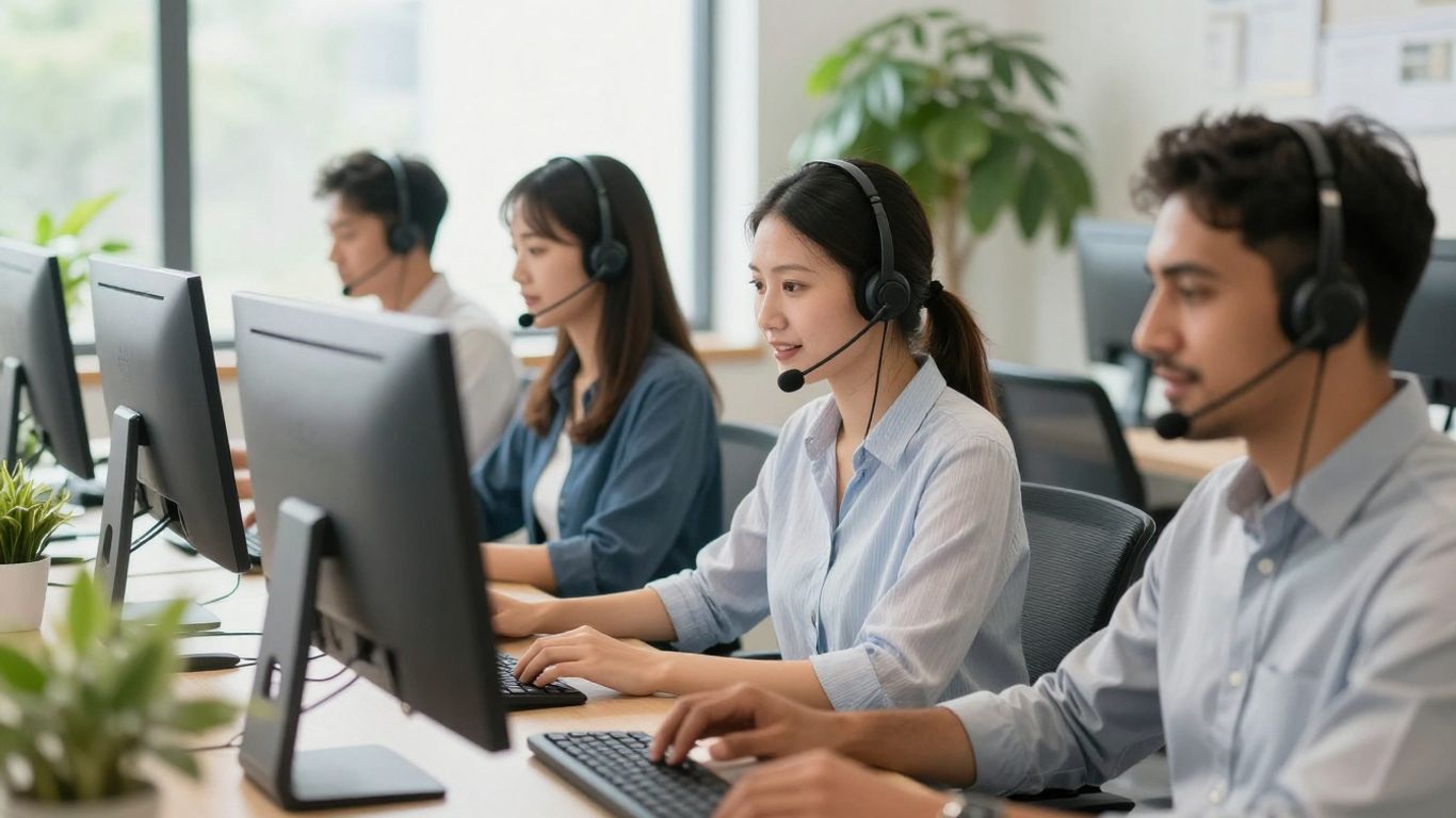 Professional staff working in a supportive environment