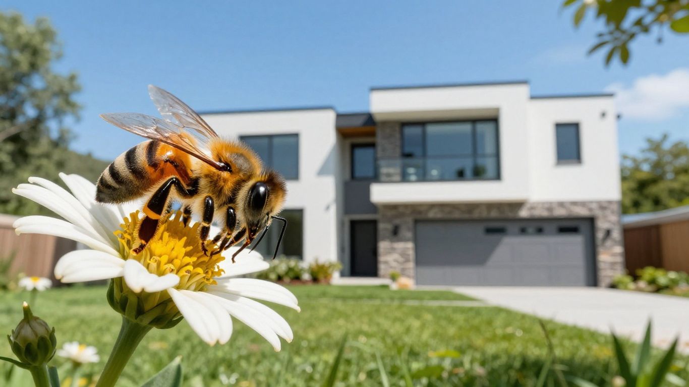 Bee and a house
