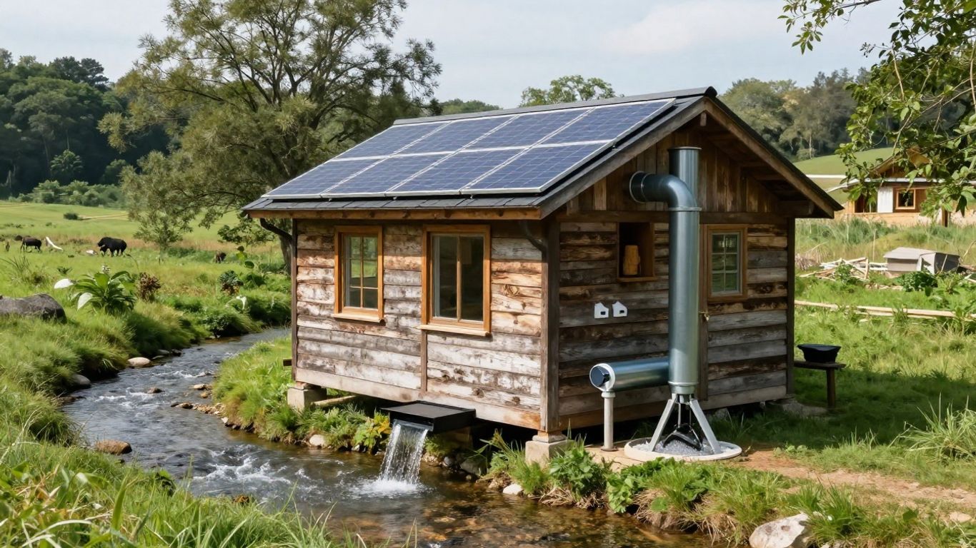 Tiny house with water and solar power