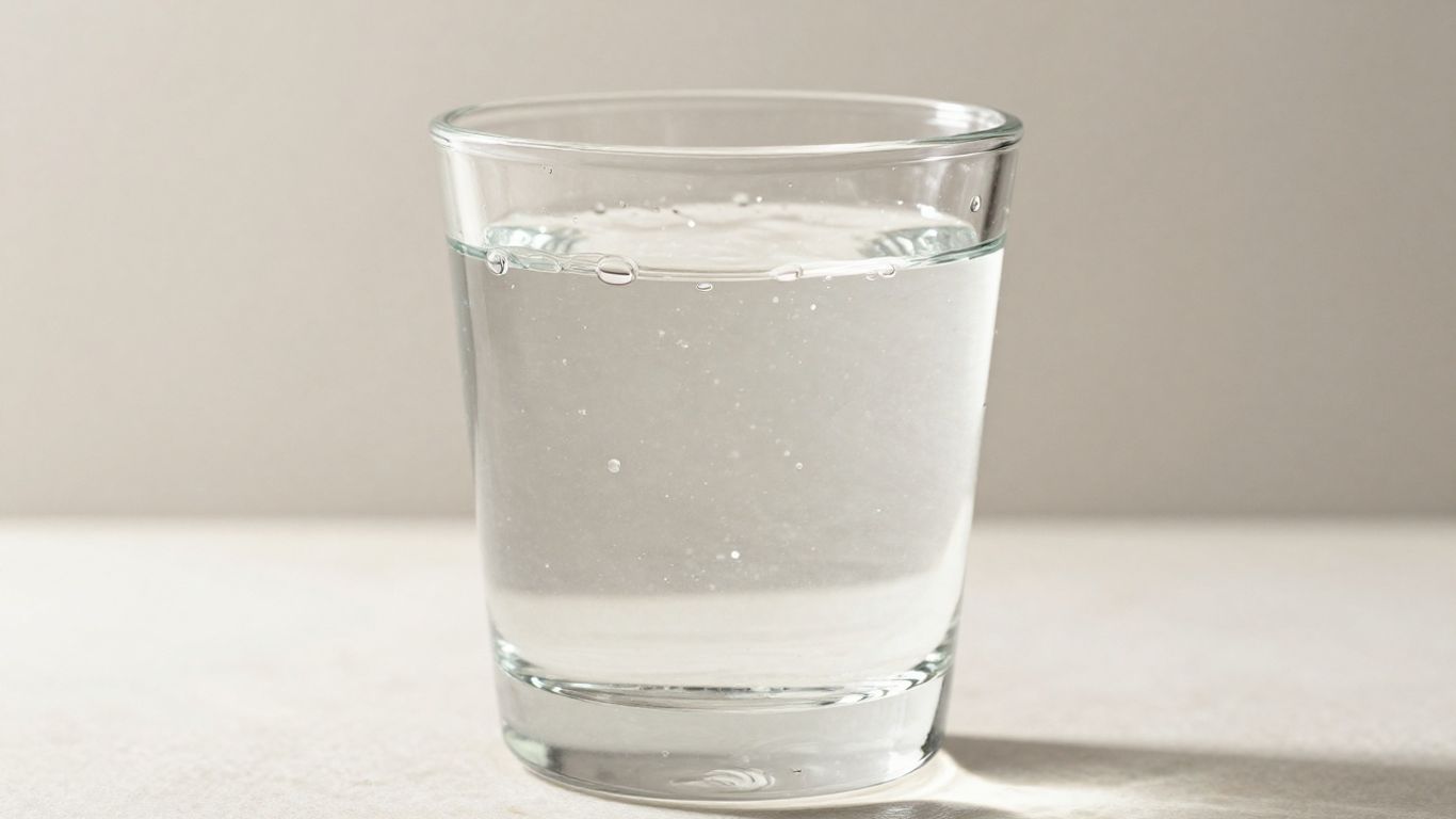 Minerals in a glass of water